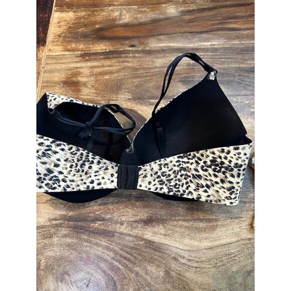 Wacoal Women's Tan Black Animal Print Underwire Padded T-Shirt Bra Size 38D - Picture 3 of 6
